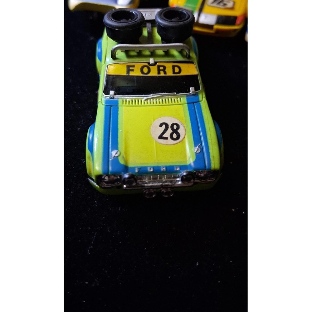 Vintage Aurora AFX G-Plus Rally Ford Escort #28 HO scale slot car